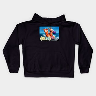 Cat Dog Surfmania Kids Hoodie